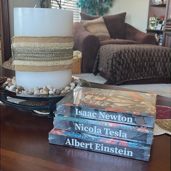 Brand New Decorative Coffee Table Books Home Decor Blank Journals Scientists - Picture 3 of 14